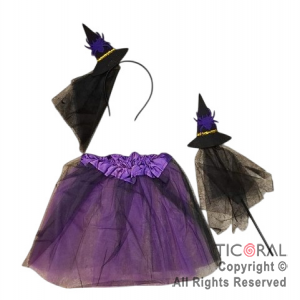 SET DISFRAZ BRUJA VIOLETA (NI�A) x 1